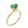 Emerald Love Diamond Ring, thumbnail 3 of 4