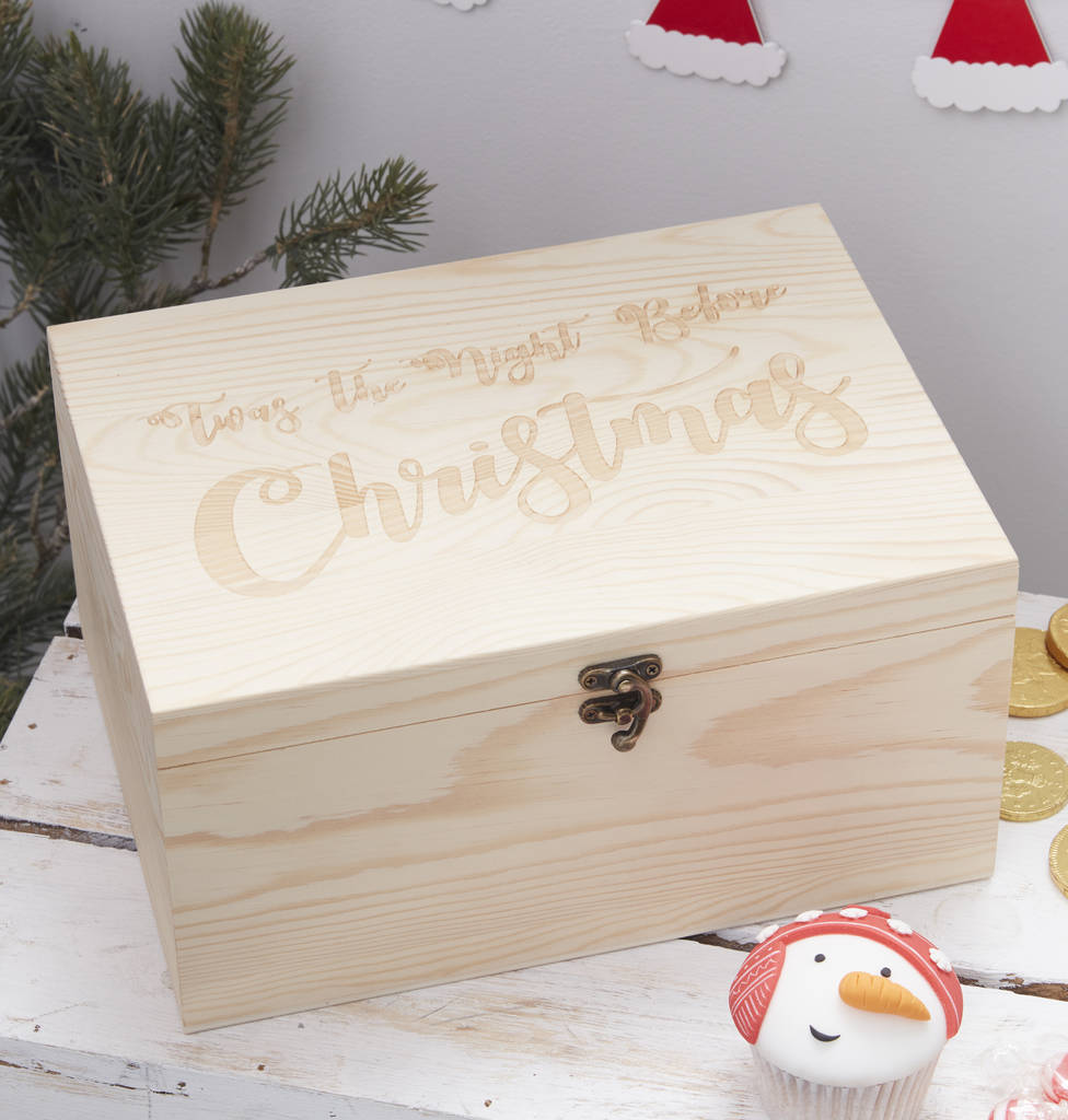 Childrens Wooden Christmas Eve Box By Ginger Ray | notonthehighstreet.com