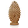 Natural Travertine Herringbone Sculpture, Hand Carved, thumbnail 2 of 2