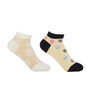 Peace Beige And Paisley Beige Women's Trainer Socks, thumbnail 1 of 7