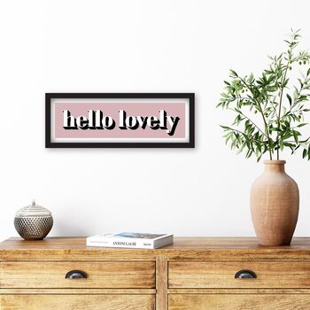 Framed Hello Typography Print, 9 of 11