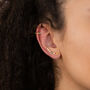 Silver Or Gold Plated Rainbow Climber And Cuff Earrings, thumbnail 3 of 8
