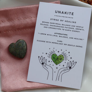 Unakite Crystal Heart For Balance And Healing, 2 of 6