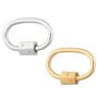 Oval Carabiner Charm Lock, Silver Or Gold, thumbnail 1 of 6