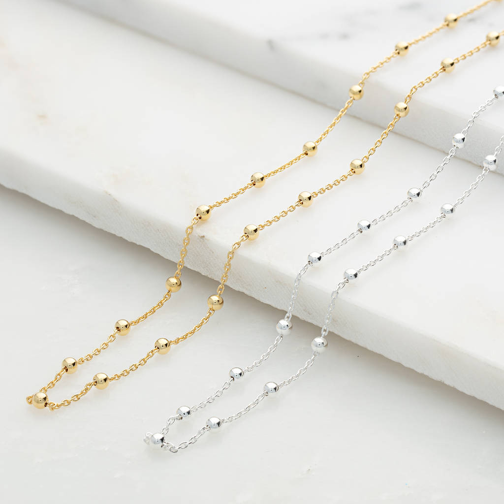 Sterling Silver Satellite Chain Necklace By Scream Pretty