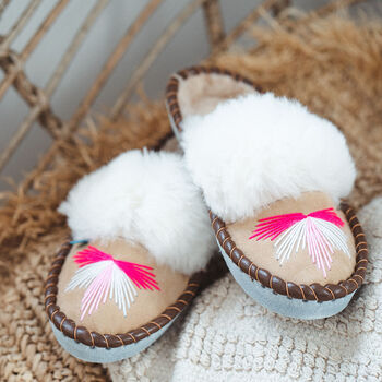 Sen Pink Mule Sheepers Slippers, 2 of 10