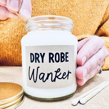 Dry Robe Wanker Funny Candle, 3 of 6