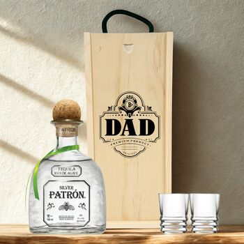 Best Dad Tequila Gift Set With Custom Lid, 2 of 10
