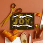 Deep Green And Gold Christmas Card 'JOY', thumbnail 1 of 7