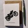 Motorbike Happy Birthday Greeting Card, thumbnail 1 of 2