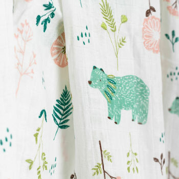 Little Bear Baby Muslin Bamboo Cotton Blanket, 2 of 9