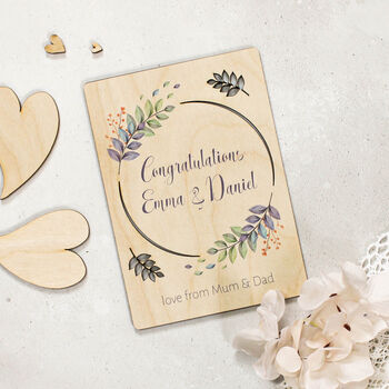 Personalised Congratulations Card In Wood, 5 of 7