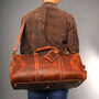 Genuine Leather Holdall Duffel Weekender, thumbnail 9 of 12