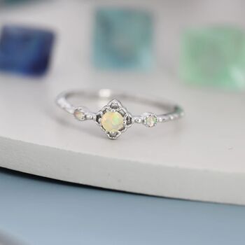Natural Opal Ring In Sterling Silver, 5 of 11