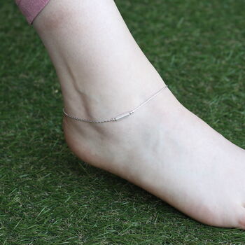 Pure Silver Slim Indian Payal Anklet, 2 of 6