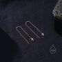 Sterling Silver Double Triangle Threader Earrings, thumbnail 4 of 9