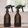 Matte Amber Glass Spray Bottles Set Of Two, thumbnail 1 of 5