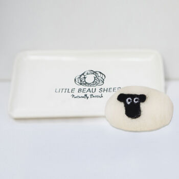 British Wool Felted Soap And Handmade Dish Gift Set, 2 of 4