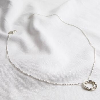 Personalised Silver Interlocking Circles Necklace, 5 of 9