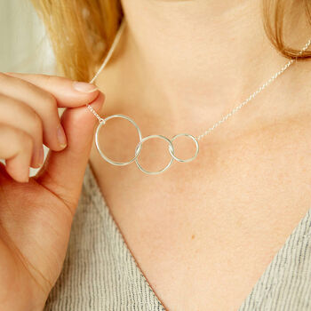 30th Birthday Sterling Silver Ring Necklace, 2 of 3