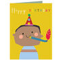 Mini Party Horn Birthday Card, thumbnail 2 of 5