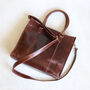 Brown Leather Pocket Tote Bag, thumbnail 3 of 5