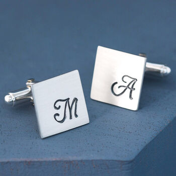 Personalised Sterling Silver Groom Cufflinks, 6 of 9