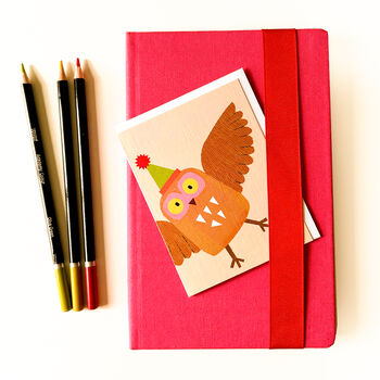 Mini Brown Owl Greetings Card, 3 of 4