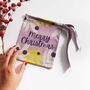 Lemon/Lilac Mistletoe Organic Cotton Christmas Pouch, thumbnail 2 of 8