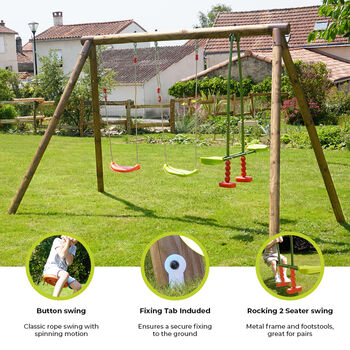 Pacco Wooden Swing Set, 3 of 11