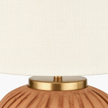 Natural Terracotta Textured Ball Table Lamp, 7 of 10