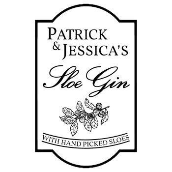 Personalised Sloe Gin Label Stamp, 2 of 3