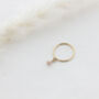 Gold Filled Rose Pearl Charm Stacking Ring, thumbnail 9 of 11