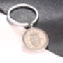 1965 60th Birthday One Shilling Coin Keyring, thumbnail 1 of 3