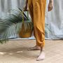 Soft ,Handwoven Cotton, Naturally Dyed Trousers, thumbnail 2 of 7