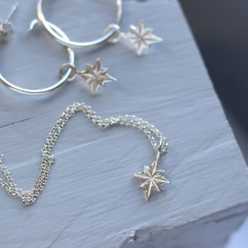 Sterling Silver North Star Necklace, 3 of 8