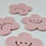 Cute Daisy Coasters Set Of Two With Smiley And Grumpy Faces, thumbnail 5 of 7