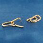 Gold Double Link Chain Earrings, Paperclip Earrings, Hanging Hoops, thumbnail 4 of 7