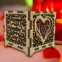 Valentine's Day Wooden Lantern With Gift, thumbnail 2 of 6