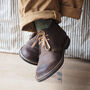 Handmade Recycled Personalised Men's Leather Boots, thumbnail 1 of 6