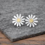 Aster Flower Earrings In Silver And 18ct Gold, thumbnail 2 of 5