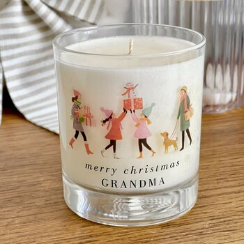 Personalised Merry Christmas Soy Candle, 4 of 7