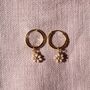 Daisy Beaded Earrings On Gold Plated Hoops, thumbnail 7 of 12