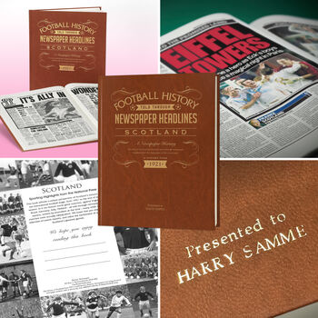 Scotland International Personalised Football Gift Scottish Tartan Army Newspaper History Book, 8 of 12