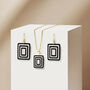 Matching Earrings And Necklace Stripey Rectangle Set, thumbnail 1 of 12