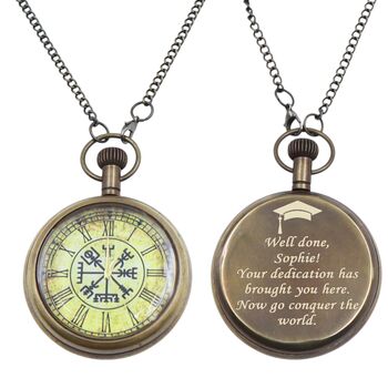 The Viking Pocket Watch For Graduation Gift With Wooden Box, 2 of 11