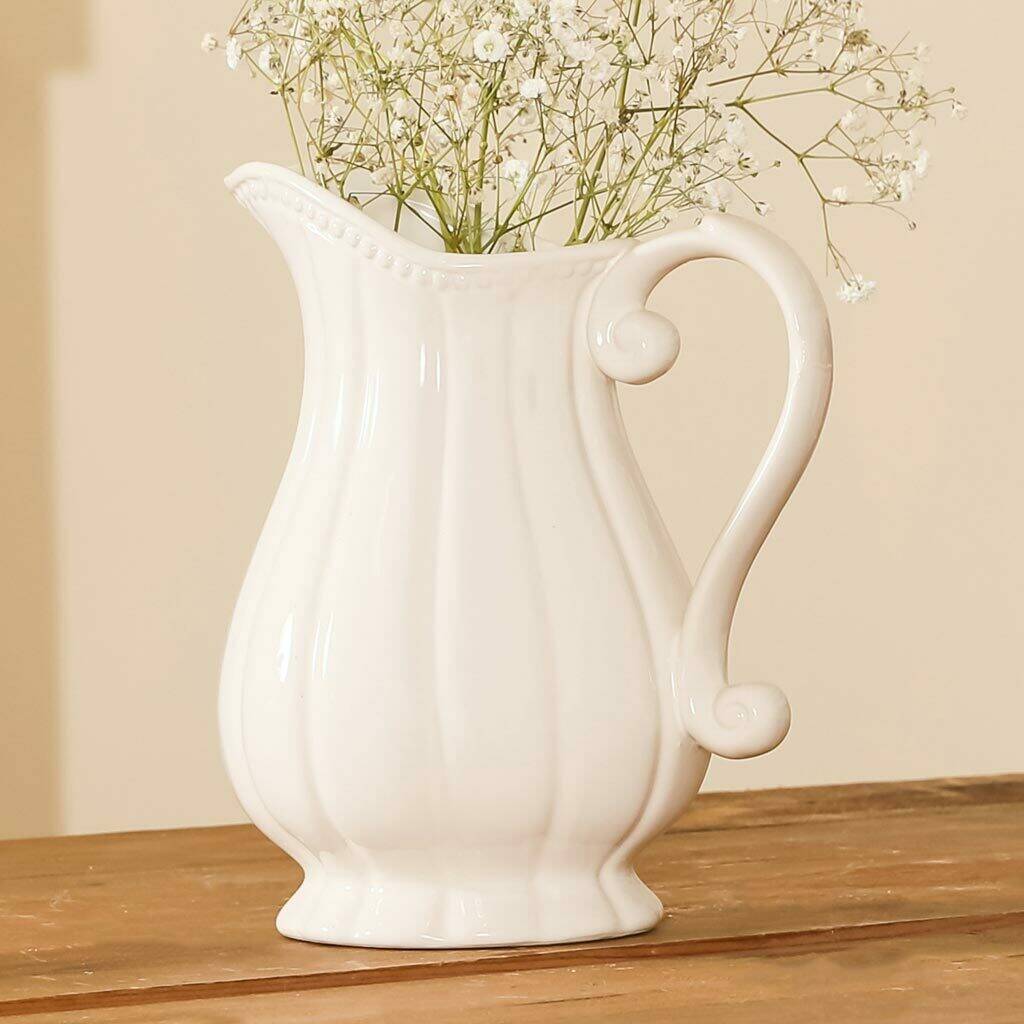 aysgarth ivory ceramic pitcher jug by dibor