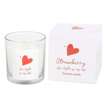 You Light Up My Life Strawberry Scented Candle, 2 of 3