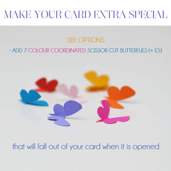 Five Purple Butterfly Heart Christmas Cards, 2 of 12