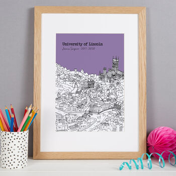 Personalised Lincoln Graduation Gift Print, 6 of 9